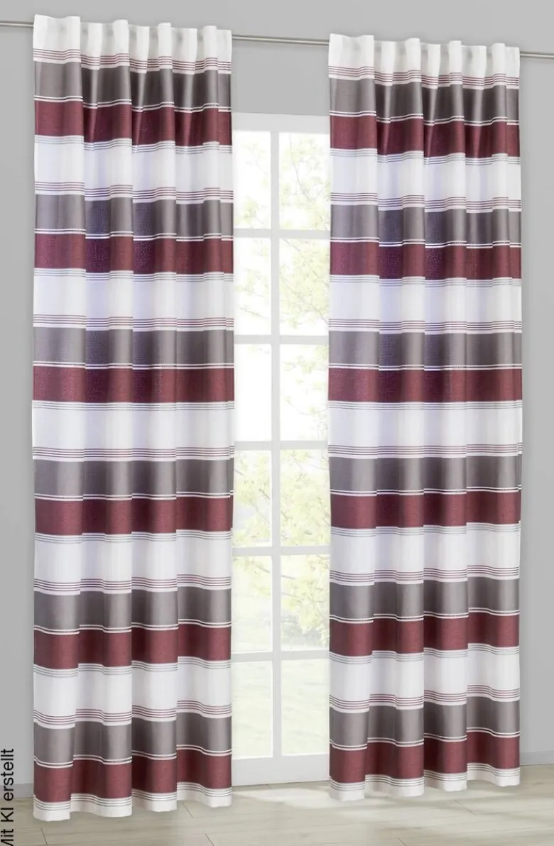 POCOline Schlaufenvorhang Nanni rot B/L: ca. 140x245 cm