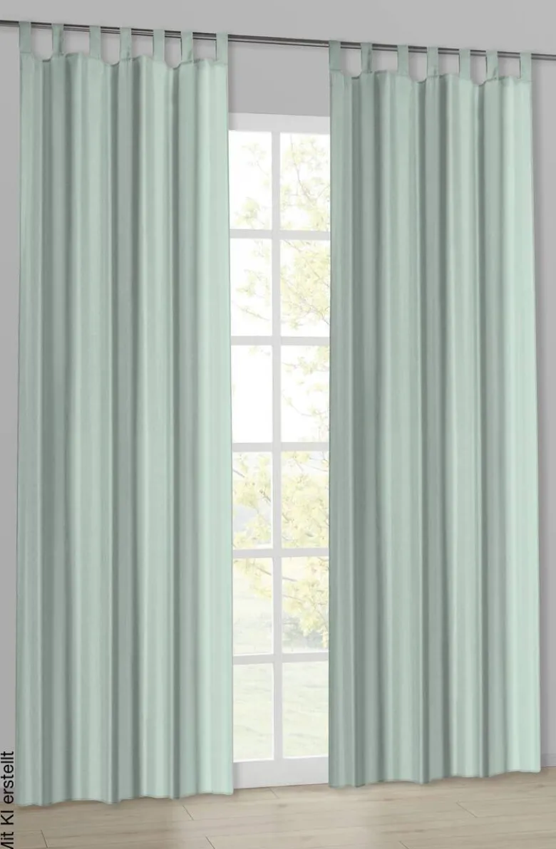 POCOline Schlaufenvorhang Silk grün B/L: ca. 140x225 cm