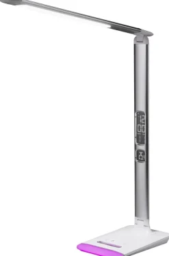 POCOline Schreibtischleuchte Apollo silber weiß Kunststoff H: ca. 52 cm