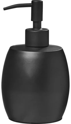 POCOline Seifenspender Milano schwarz Edelstahl H/D: ca. 16x9 cm