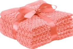 POCOline Seiftuch Popcorn apricot Baumwolle B/L: ca. 30x30 cm