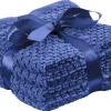 POCOline Seiftuch Popcorn dunkelblau Baumwolle B/L: ca. 30x30 cm