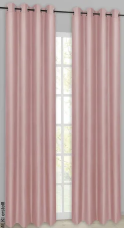 POCOline Ösenvorhang Barnaby pink B/L: ca. 140x235 cm