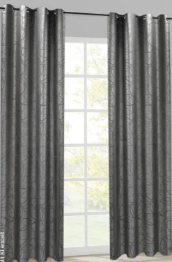 POCOline Ösenvorhang Eaton silber B/L: ca. 140x245 cm