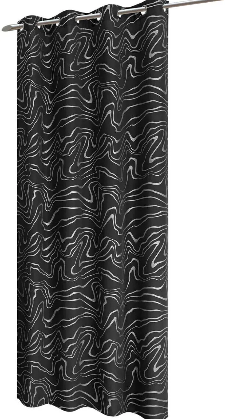 POCOline Ösenvorhang Samoa schwarz B/L: ca. 135x245 cm