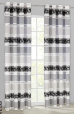 POCOline Ösenvorhang Sharon anthrazit B/L: ca. 140x245 cm