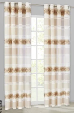 POCOline Ösenvorhang Sharon beige B/L: ca. 140x245 cm