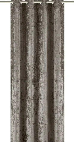 POCOline Ösenvorhang Shiny taupe B/L: ca. 135x245 cm