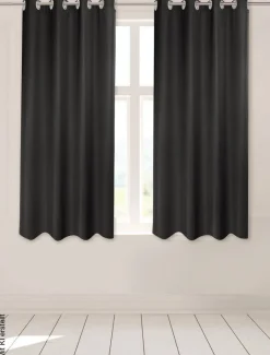 POCOline Ösenvorhang Sorrento schwarz B/L: ca. 140x175 cm