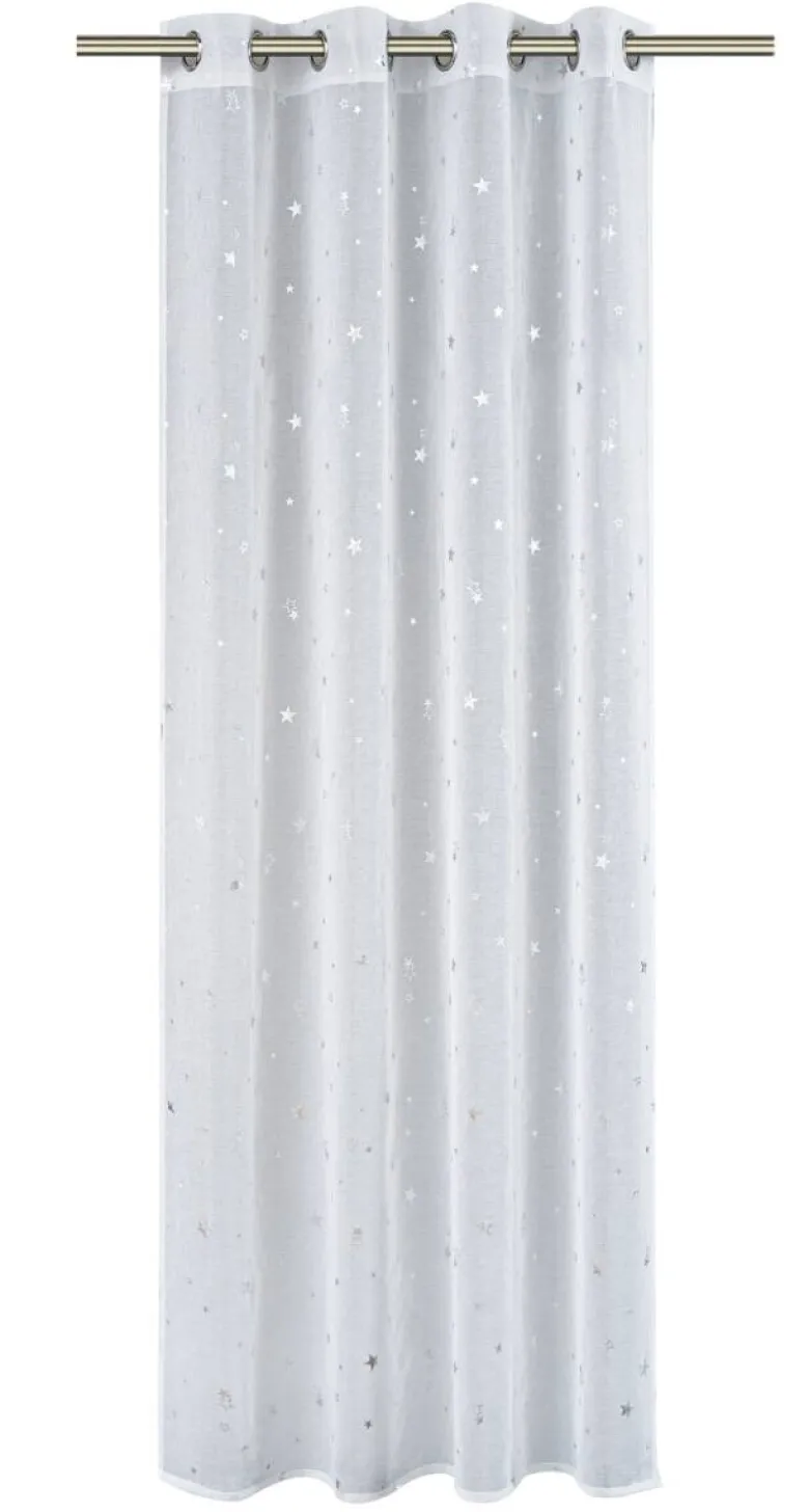 POCOline Ösenvorhang Stars 2 weiß B/L: ca. 140x245 cm