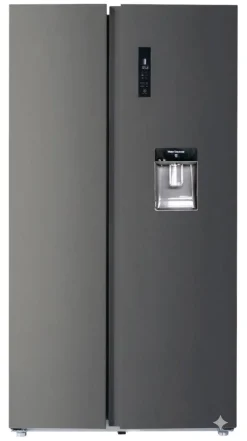POCOline Side-by-Side SBS177-559 DDIXNFWDD dark Inox B/H/T: ca. 91,2x177x70,4 cm