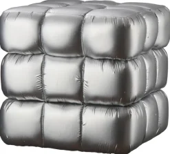 POCOline Sitzhocker silber B/H/L: ca. 43x43x43 cm