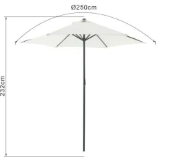 POCOline Sonnenschirm beige Polyester