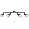 POCOline Spot 4-flg. Arthur schwarz Rauch Metall Glas B/H/L: ca. 8x21x85 cm E14 4 Brennstellen