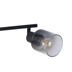 POCOline Spot 4-flg. Arthur schwarz Rauch Metall Glas B/H/L: ca. 8x21x85 cm E14 4 Brennstellen