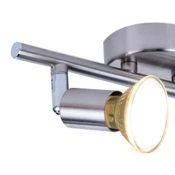 POCOline Spot 2-flg. Joris nickel matt Metall L: ca. 25 cm GU10 2 Brennstellen