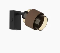 POCOline Spot Ida bronze schwarz amber Glas Metall B/H/L: ca. 9x12x19 cm E14 1 Brennstellen