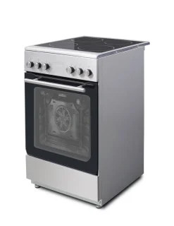 POCOline Standherd 50cm mit Glaskeramikkochfeld EH-50KPD56 Edelstahl B/H/T: ca. 50x86x60 cm