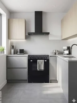 POCOline Standherd 60cm mit Glaskeramikkochfeld EH60GLK65B schwarz B/H/T: ca. 60x83x65 cm
