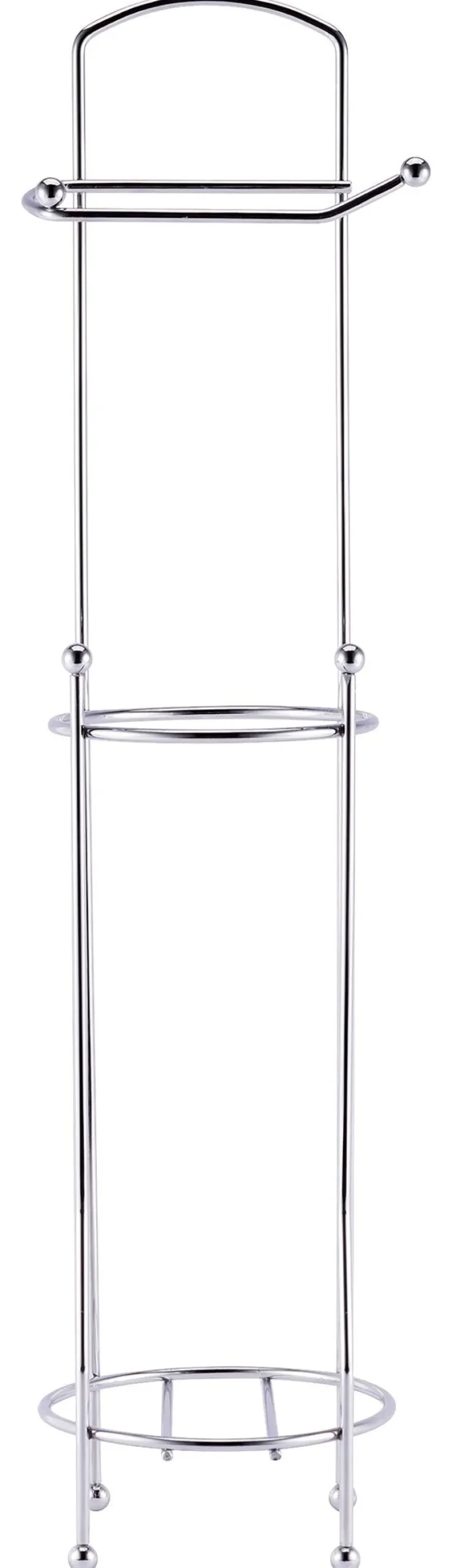 POCOline Stand-WC-Garnitur Chrom Edelstahl H/D: ca. 65,8x15,2 cm