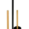POCOline Stand-WC-Garnitur Nordic Black schwarz hellbraun Edelstahl