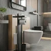 POCOline Stand-WC-Garnitur schwarz Edelstahl