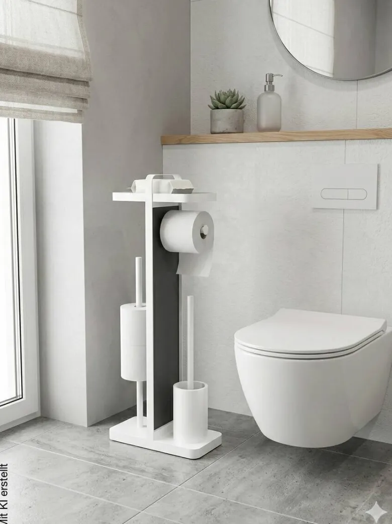 POCOline Stand-WC-Garnitur weiß Glas