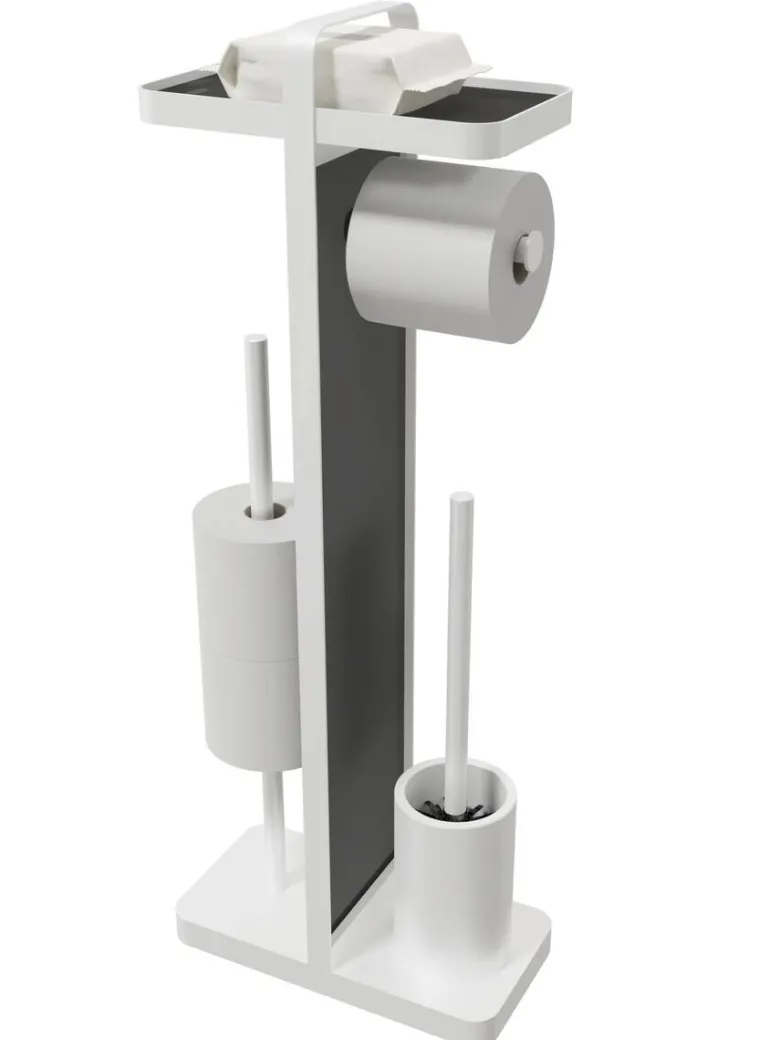 POCOline Stand-WC-Garnitur weiß Glas