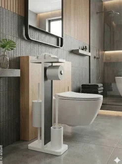 POCOline Stand-WC-Garnitur weiß Glas