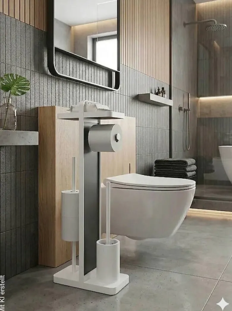 POCOline Stand-WC-Garnitur weiß Glas