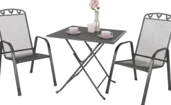 POCOline Stapelsessel Pia grau Metall B/H/L: ca. 55x98x74 cm