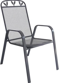 POCOline Stapelsessel Pia grau Metall B/H/L: ca. 55x98x74 cm