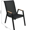 POCOline Stapelstuhl Bari schwarz Stahlrohr B/H/L: ca. 74x91x55 cm