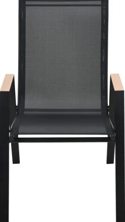 POCOline Stapelstuhl Bari schwarz Stahlrohr B/H/L: ca. 74x91x55 cm