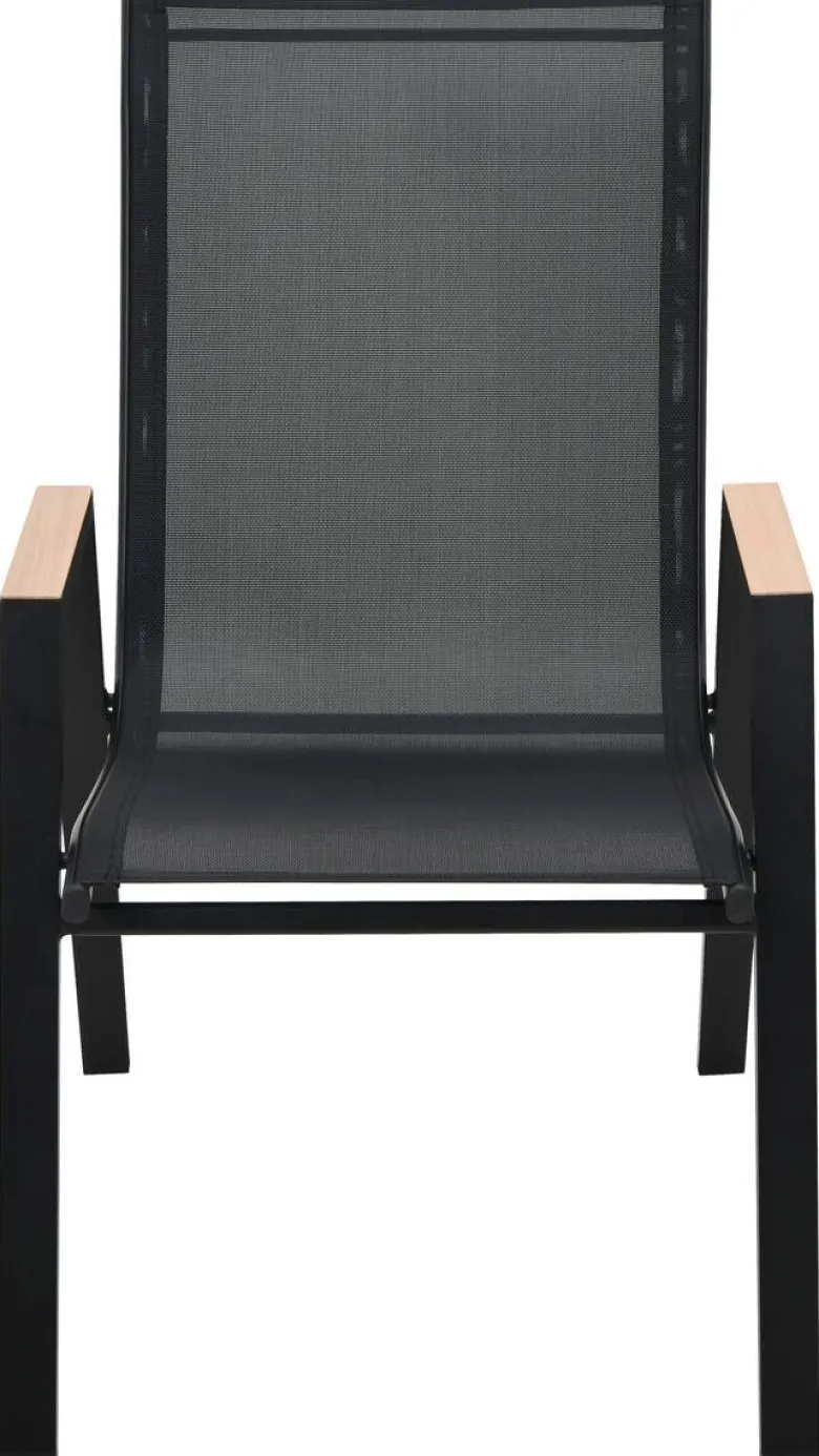 POCOline Stapelstuhl Bari schwarz Stahlrohr B/H/L: ca. 74x91x55 cm