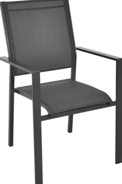 POCOline Stapelstuhl dunkelgrau Stahlrohr B/H/L: ca. 56x92x59 cm