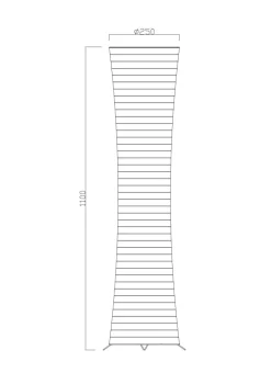 POCOline Stehlampe Curvy weiß Metall H/D: ca. 110x25 cm E14 2 Brennstellen