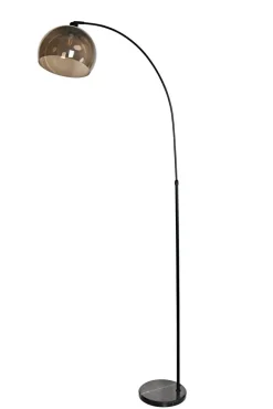 POCOline Stehlampe Olga schwarz Metall B/H/L: ca. 86x175x25 cm E27 1 Brennstellen