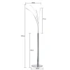 POCOline Stehlampe Palmier Chrom Metall H: ca. 180 cm 5 Brennstellen