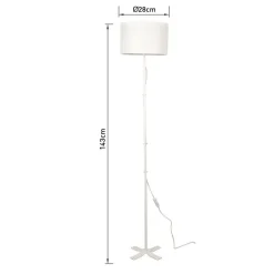 POCOline Stehlampe Zero weiß Metall Kunststoff H/D: ca. 143x28 cm E27 1 Brennstellen
