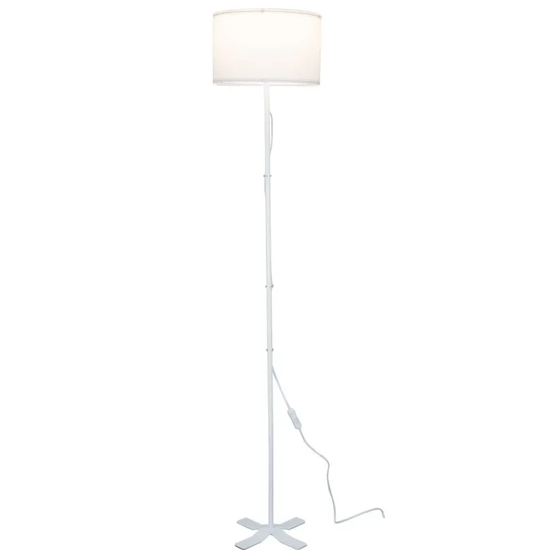 POCOline Stehlampe Zero weiß Metall Kunststoff H/D: ca. 143x28 cm E27 1 Brennstellen