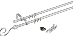 POCOline Stilgarnituren Kringel silber Metall D: ca. 1,6 cm ausziehbar von ca. 130 bis 240 cm 2.0 Läufe