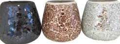 POCOline Teelichthalter schwarz Glas