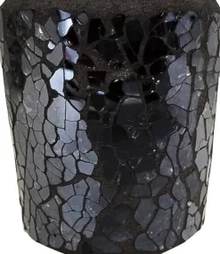 POCOline Teelichthalter schwarz Glas
