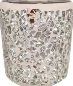 POCOline Teelichthalter silber Glas