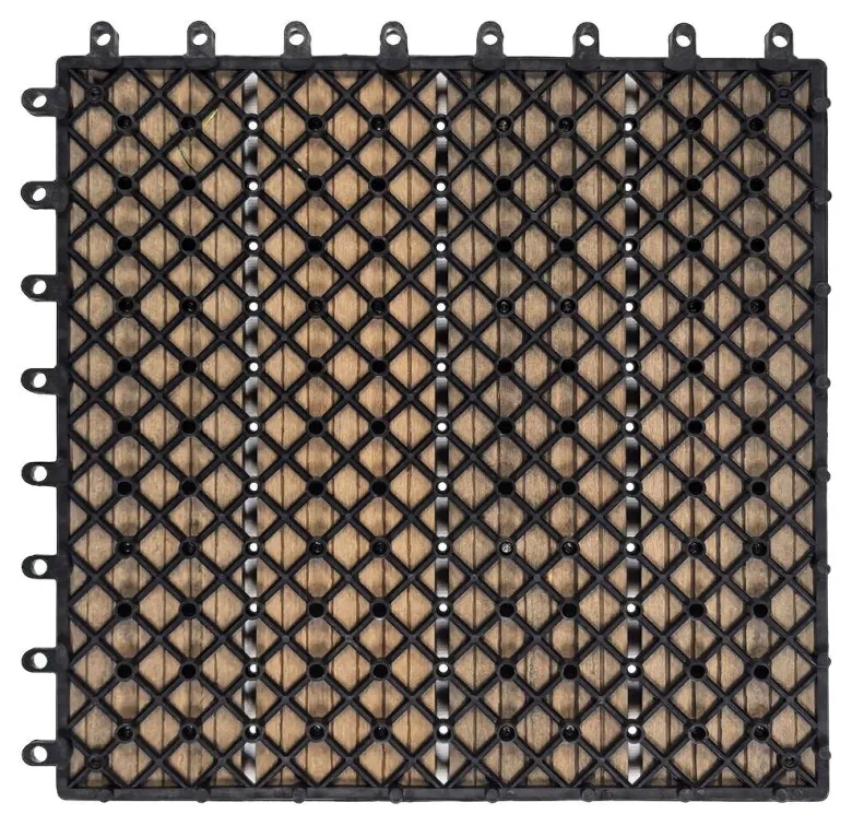 POCOline Terrassenfliese WPC, 6 Stück im Paket natur B/L: ca. 30x30 cm