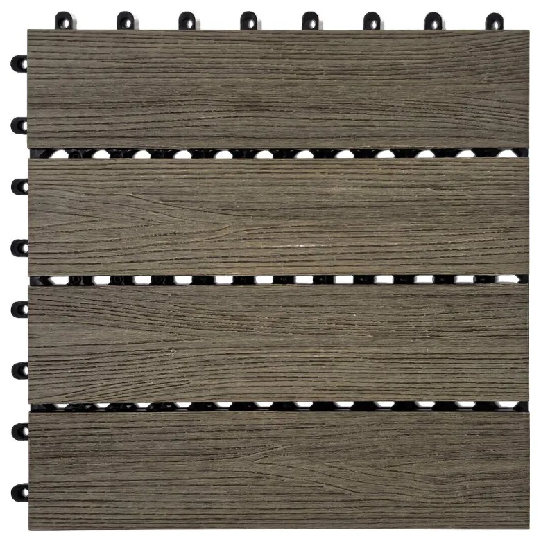 POCOline Terrassenfliese WPC, 6 Stück im Paket natur B/L: ca. 30x30 cm