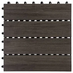 POCOline Terrassenfliese WPC, 6 Stück im Paket braun B/L: ca. 30x30 cm