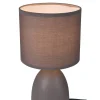 POCOline Tischleuchte Kushi taupe Keramik B/H/L: ca. 15x27x15 cm E14 1 Brennstellen