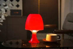 POCOline Tischleuchte Sveta rot Kunststoff H: ca. 24 cm E14 1 Brennstellen